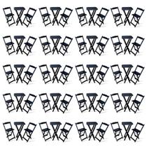 Kit De 20 Conjuntos Dobrável Bistrô Preto De Mesa Com 2 Cadeiras - Tarimatã