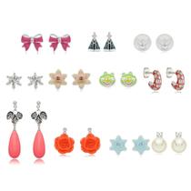 Kit de 20 pares de brincos atacado folheados a Prata banhado revenda ganhe uma renda extra com joias