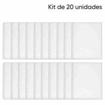 Kit de 20 Refis saco plástico A4 espiral - Cristal Kit de 20 Refis saco plástico A4 espiral - Cristal