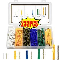 Kit De 232 Peças De Ancoragens De Parede Plásticas Auto-perfurantes Com Parafusos, Plugues De Parede Kit De 232 Peças De Ancoragens De Parede Plásticas Auto-perfurantes Com Parafusos, Plugues De Parede