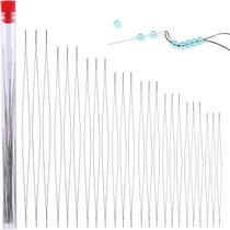 Kit De 24 Agulhas Para Miçangas Com Caixa De Armazenamento, Ferramentas Para Fazer Joias, Conjunto