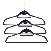 Kit de 24 Cabides de Veludo Preto - Oikos