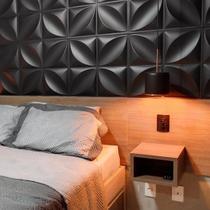 Kit De 25 Placas 50x50 Cor Preta Com Fita Adesiva 3m 6,25m²