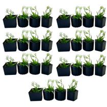 Kit de 28 Vasinhos com Plantinhas Artificiais