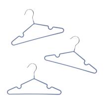 Kit de 3 Cabides Infantis de Metal E Pvc - Oikos AZUL Kit de 3 Cabides Infantis de Metal E Pvc - Oikos AZUL