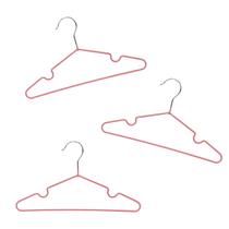 Kit de 3 Cabides Infantis de Metal E Pvc - Oikos ROSA Kit de 3 Cabides Infantis de Metal E Pvc - Oikos ROSA