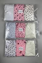 Kit de 3 Calcinhas Calçolas Estampadas Sortidas em Algodão - Taurus