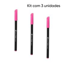 Kit de 3 Canetas Hidrográfica Ponta Extrafina 0.4 mm-Bismark - Rosa Kit de 3 Canetas Hidrográfica Ponta Extrafina 0.4 mm-Bismark - Rosa