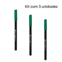 Kit de 3 Canetas Hidrográfica Ponta Extrafina 0.4 mm-Bismark - Verde Escuro
