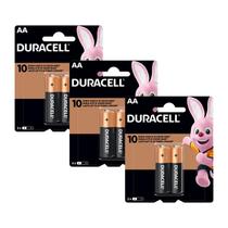 kit de 3 cartelas de Pilhas Duracell AA com 2 unidades