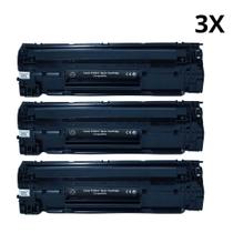Kit de 3 Cartuchos de Toner 85A Compatíveis para Impressoras P1102W, M1120 e P1005