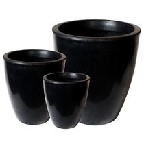 Kit de 3 coluna para planta decorativo liso polido de luxo em polietileno para decoração de jardim e casa de luxo