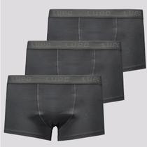 Kit de 3 Cuecas Lupo Algodão Com Elastano Chumbo