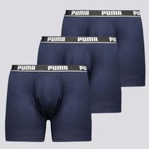 Kit de 3 Cuecas Puma Boxer Cotton Marinho