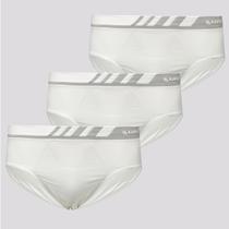 Kit de 3 Cuecas Slip Lupo Microfibra Branca Kit de 3 Cuecas Slip Lupo Microfibra Branca