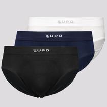 Kit de 3 Cuecas Slip Lupo Micromodal