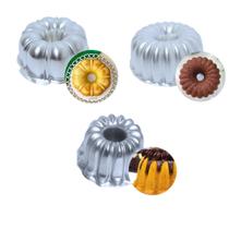 Kit de 3 Formas Suiças Decoradas M 18cmx7,5cm (ALUM)