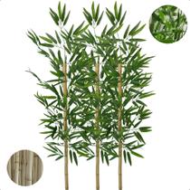 Kit de 3 Hastes de Bambu Artificial Toque Real Decoração para Vasos e Sala - Flor de Mentirinha