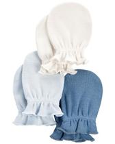 Kit de 3 luvas carter's para bebês de 0 a 3 meses - menino Kit de 3 luvas carter's para bebês de 0 a 3 meses - menino