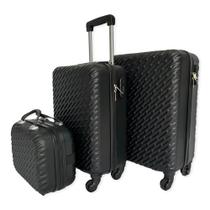 Kit De 3 Malas De Viagem Preta 2877