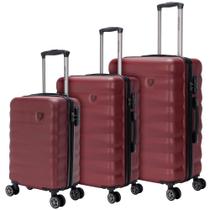 Kit de 3 Malas Viagem Cavalera Rígida Reforçada em Abs