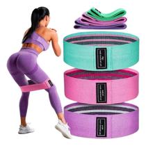 Kit de 3 mini faixas elásticas Kf Sports resistência ao quadril