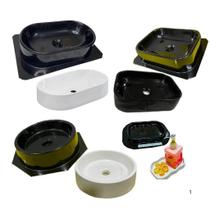 Kit de 3 Moldes de Cubas 2 mm: Lunar, Oval e Redonda Kit de 3 Moldes de Cubas 2 mm: Lunar, Oval e Redonda
