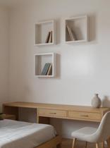 Kit de 3 Nichos 30cm Mdf Branco - On Móveis