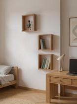 Kit de 3 Nichos 30cm Mdf Freijo - On Móveis