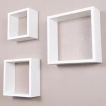 Kit de 3 Nichos em mdf branco