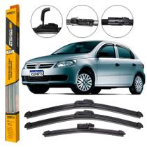 Kit de 3 Palhetas para Limpador de Parabrisa Dianteiro + traseiro Gol G5 2008 2009 2010 2011 2012