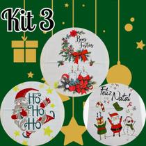 Kit de 3 Panos de Copa Luxo Natal 50cm x 70cm - Lomaer Kit de 3 Panos de Copa Luxo Natal 50cm x 70cm - Lomaer