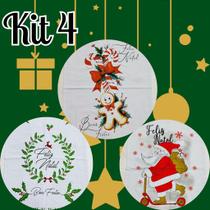 Kit de 3 Panos de Copa Luxo Natal 50cm x 70cm - Lomaer Kit de 3 Panos de Copa Luxo Natal 50cm x 70cm - Lomaer