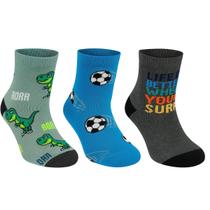 Kit de 3 pares de meias infantil masculina Selene