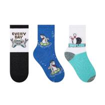 Kit de 3 pares de meias infantis masculina Kit de 3 pares de meias infantis masculina