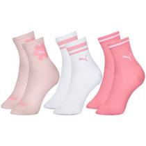 Kit de 3 Pares de Meias Puma Modelo Cano Longo Infantil com Calcanhar Verdadeiro Menino e Menina Kit de 3 Pares de Meias Puma Modelo Cano Longo Infantil com Calcanhar Verdadeiro Menino e Menina