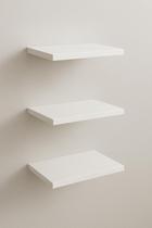 Kit de 3 prateleiras sem suportes para instalção 40x40 em mdf branco para quarto sala escola cozinha