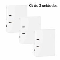 Kit de 3 Registrador A/Z Lombo Estreito A4 - Opaca - Branco Kit de 3 Registrador A/Z Lombo Estreito A4 - Opaca - Branco