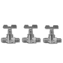 Kit de 3 Registro Fogão Industrial Baixa Pressão Zincado