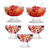 Kit de 3 Taças Pequenas e 2 Taças Gigantes para Sobremesa Kit de 3 Taças Pequenas e 2 Taças Gigantes para Sobremesa