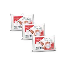 Kit de 3 Travesseiros Duoflex Molas Alto - Macio Ventilado