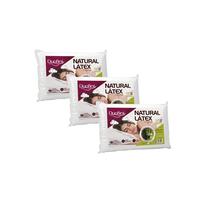 Kit de 3 Travesseiros Duoflex Natural Látex Flocos 50x70cm