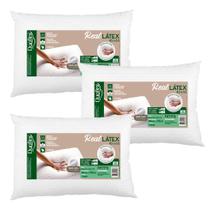 Kit de 3 Travesseiros Duoflex Real Látex Antiácaro
