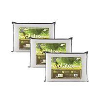 Kit de 3 Travesseiros Evolátex Macio e Sustentável