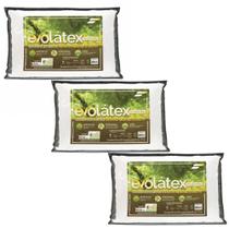 Kit de 3 Travesseiros Evolátex Macio e Sustentável