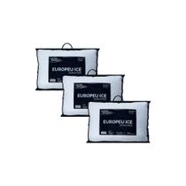 Kit de 3 Travesseiros Ice Antialérgico Conforto Macio 50x70 Kit de 3 Travesseiros Ice Antialérgico Conforto Macio 50x70