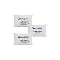 Kit De 3 Travesseiros Luck Sleep Flocos De Espuma 65x45x12cm Luckspuma