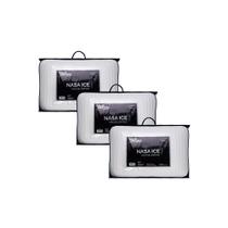 Kit de 3 Travesseiros Master Comfort Viscoelástico NASA Ice Kit de 3 Travesseiros Master Comfort Viscoelástico NASA Ice