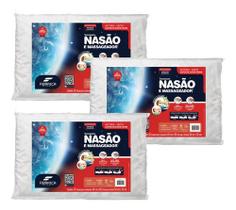 Kit de 3 Travesseiros Nasão e Massageador 14cm Fibrasca
