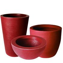 Kit de 3 Vasos para Planta grafiato de Polietileno para Decoração de Jardim e casa